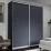 Dulap glisant Nex Home NX-1829, 200x220x60 cm, usi pal, Antracit