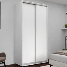 Dulap-cupeu Nex Home NX-1739, 120x240x60 cm, usi pal, Alb