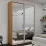 Dulap-cupeu Nex Home NX-1755, 160x220x60 cm, usi oglinda, Sonoma