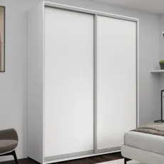Dulap-cupeu Nex Home NX-1763, 200x220x60 cm, usi pal, Alb