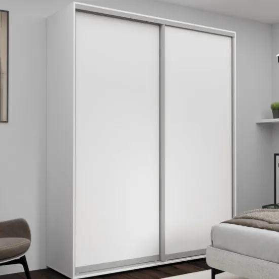 Dulap-cupeu Nex Home NX-1763, 200x220x60 cm, usi pal, Alb