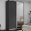 Dulap-cupeu Nex Home NX-1746, 200x220x60 cm, 1 PAL + 1 oglindă, Antracit