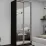 Dulap-cupeu Nex Home NX-1756, 100x220x60 cm, usi oglinda, Carbon