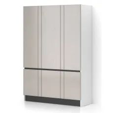 Dulap Fabrik Home Basic, 140x52x205 cm, Frasin alb/Cașmir