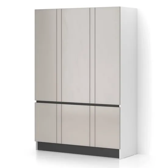 Dulap Fabrik Home Basic, 140x52x205 cm, Frasin alb/Cașmir