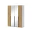 Шкаф Fabrik Home Linia c Зеркалами до пола, 160x50x200 см, Белый ясень/Дуб эвок