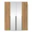 Шкаф Fabrik Home Linia c Зеркалами до пола, 160x50x200 см, Белый ясень/Дуб эвок