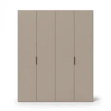 Dulap Fabrik Home Hardy 4 uși, 180x55x220 cm, Lut Gri/Alb