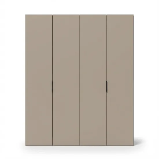 Шкаф Fabrik Home Hardy 4 двери, 180x55x220 см, Глиняный серый/Белый