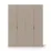 Шкаф Fabrik Home Hardy 4 двери, 180x55x220 см, Глиняный серый/Белый
