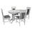Набор мебели Eva HV-31N White + 4 Deepa R White/NV-10WP Grey