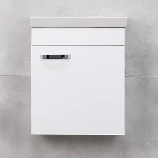 Dulap pentru baie Bayro Larra 45 suspendat fară lavoar, Alb Mat (122484)