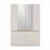 Dulap Yasen Leo 6D2Og, 140x51,5x198 cm, Casmir/Stejar Artizan