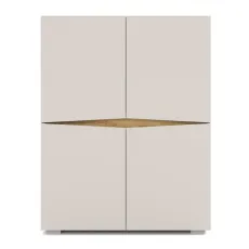 Комод Yasen Лео 4д, 70x39,5x90 см, кашемир/дуб артизан