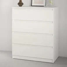 Comodă MBS Neo 4S, 80x43x98 cm, Alb (MBS-1070)