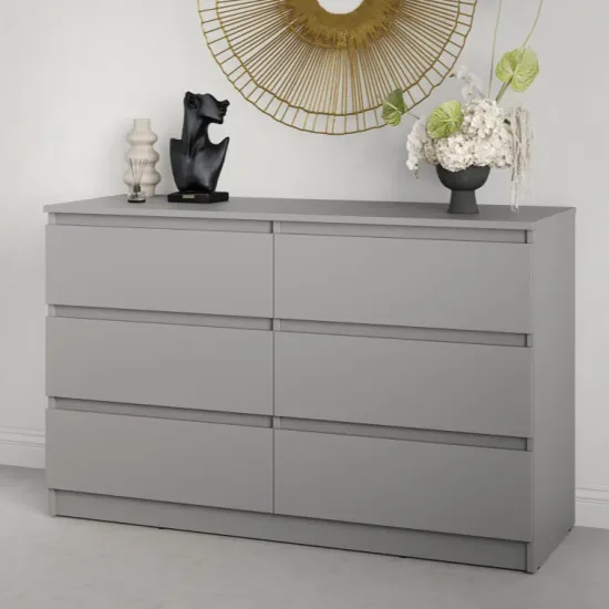 Comodă MBS Neo 6S, 120x43x75.5 cm, Gri (MBS-1086)