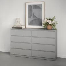 Comodă MBS Neo 8S, 160x43x98 cm, Gri (MBS-1107)