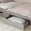 Pat MBS Lilu cu sertare, 90 x 200 cm, Grey mouse (MBS-1350)