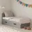 Pat MBS Lilu cu sertare, 90 x 200 cm, Grey mouse (MBS-1350)