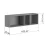 Raft de perete MBS Lilu, 110x27x34 cm, Gri (MBS-1366)