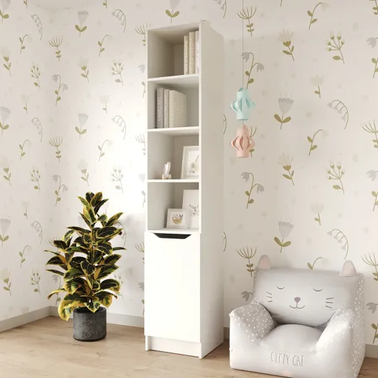 Dulap Penal MBS 1D Lilu, 40x40x210 cm Alb (MBS-1315)
