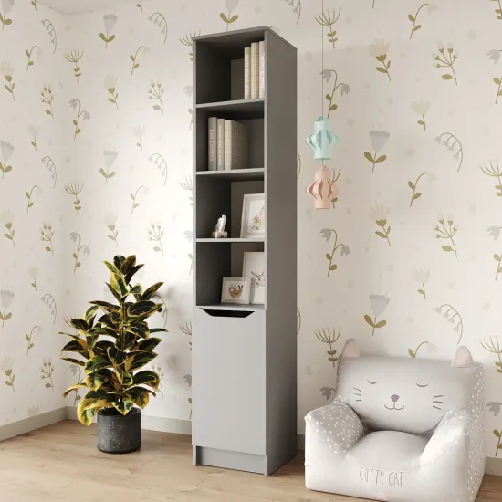 Dulap Penal MBS 1D Lilu, 40x40x210 cm Gri (MBS-1398)