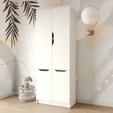 Шкаф MBS 4Д Лилу, 80x40x210 см, Аляска белый (MBS-1319)
