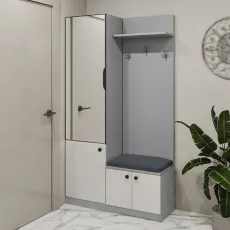 Прихожая Bafimob AY-110/2 левая, 110x40x200 см, Серый/Cветло серый