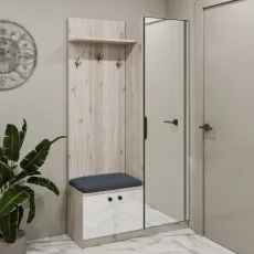 Antreu Bafimob AX-110 dreapta, 110x40x200 см, Corton Stejar/Alb Luciu