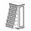 Comodă ML-Mobila Marsel 2 №17, 80x49x140 см, Alb/Stejar polar