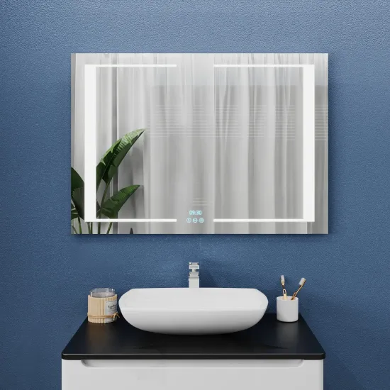 Зеркало для ванной Bayro Sirius 120x80 LED 3C touch c подогревом, часами и термометром (127075)