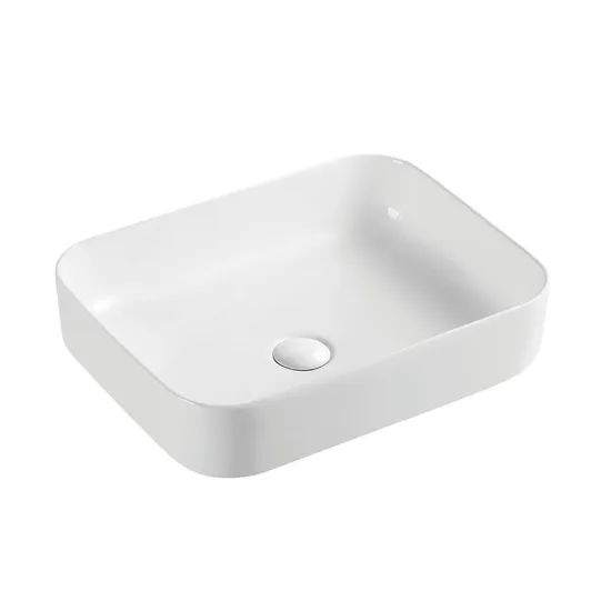 Lavoar pe blat Nomi Memoria, 500x390x140 Alb mat (126382)