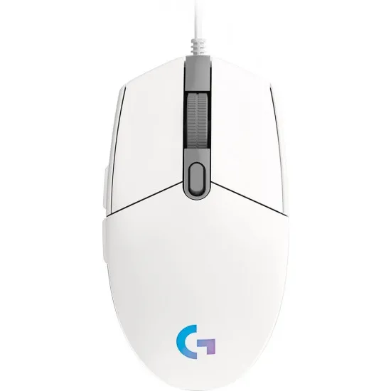 Mouse cu fir Logitech G102 Lightsync White