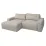 Canapea de colț Decoprim Loft Mini, colț stâng, Beige