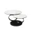 Masă de cafea Decoprim Dion, Ø45 cm, White Marble/Dark Bronze