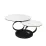 Masă de cafea Decoprim Dion, Ø45 cm, White Marble/Dark Bronze