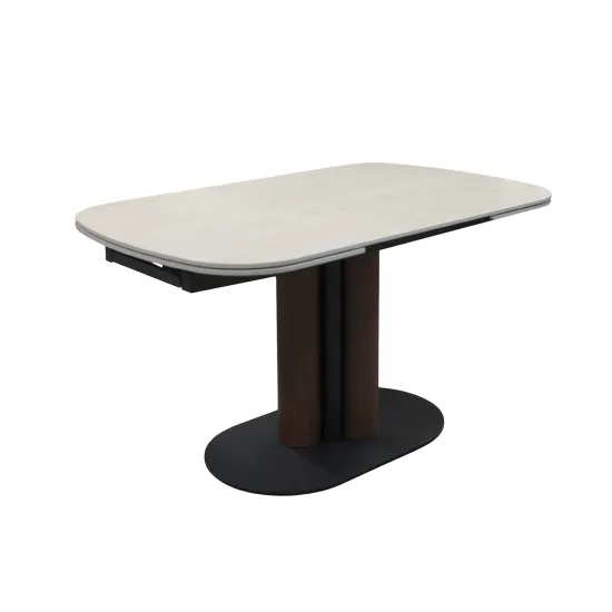 Стол обеденный Decoprim Calden, 140x85 см раскладной, White