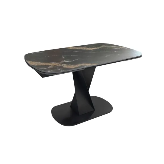 Стол обеденный Decoprim Novara, 140x85 см раскладной, Black