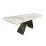Masă pentru bucătărie Decoprim Rino, 180x100 cm extensibilă, White (KL-188)/Golden Legs