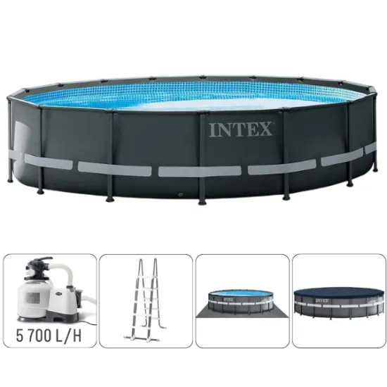 Piscină cu cadru Intex Ultra XTR Frame 26326, Ø488x122 cm, 19150 l