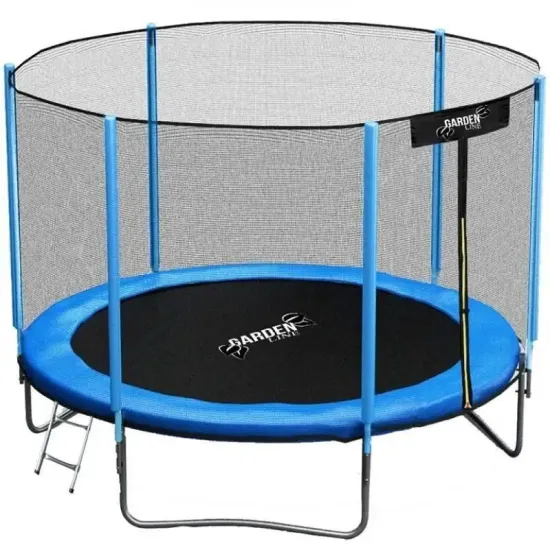 Trambulină GardenLine TRA9863, 252 cm, plasă externă, Black/Blue