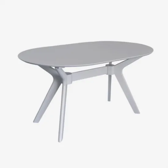Masă pentru bucătărie Eva Raffless Oval, Alb