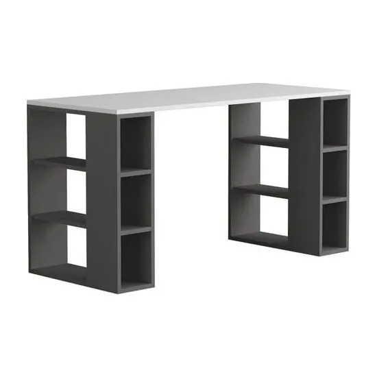 Masa de birou Showdeko Colmar, 106x60 cm, White/Anthracite