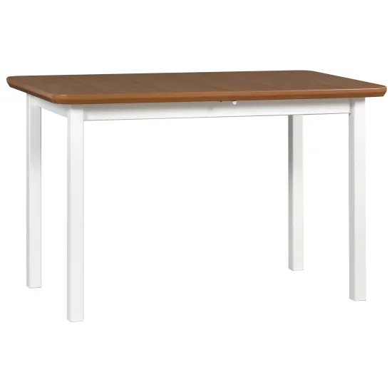 Masă pentru bucătărie Drewmix Max 4 S, 120x70 cm extensibilă, Fag/Alb