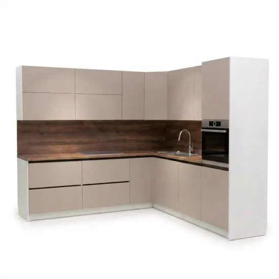 Модульная кухня Fabrik Home Livorno Uno 2.6x2.0 м, ЛДСП, Глиняный серый