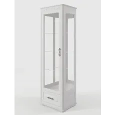 Penal vitrina ML-Mobila Marsel 2 №12, 64x48x200 см, Alb/Stejar polar