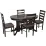 Set de sufragerie Eva HV-31N Chocolate + 4 GLORIA Chocolate/Ekea12 Dark Brown