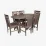 Обеденный набор Eva Raffles Oval Antique Grey + 6 Deepa R Antique Grey/Ekea12 Dark Brown