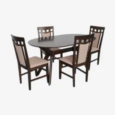 Set de sufragerie Eva Raffles Oval Chocolate + 4 Deepa R Chocolate/NV-3WP