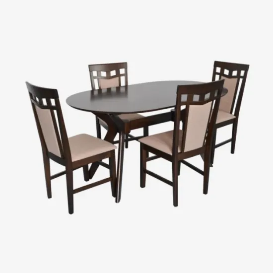 Set de sufragerie Eva Raffles Oval Chocolate + 4 Deepa R Chocolate/NV-3WP